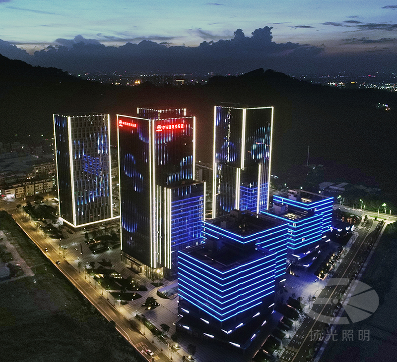 中國鐵建南方總部商業(yè)綜合體燈光工程實(shí)景圖