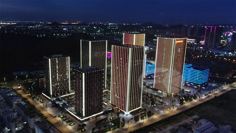 大廈樓體亮化鳥(niǎo)瞰圖