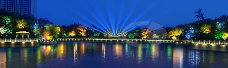 休閑廣場景觀照明設(shè)計(jì)效果圖