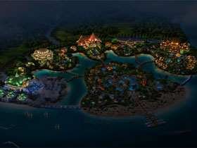 海南?；◢u溫泉城夜景照明工程